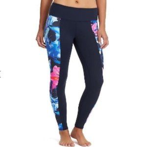 Athleta Chaturanga Superimpose Navy Floral